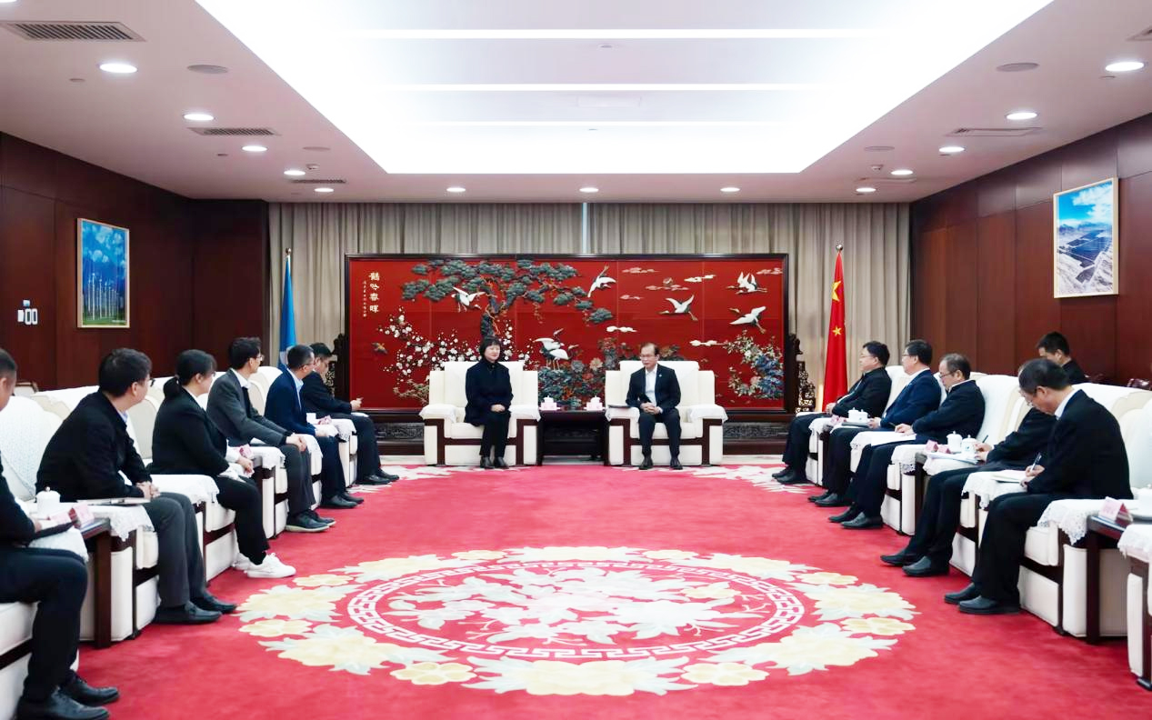 大奖国际18dj18股份董事长高玲造访中国华电董事长江毅